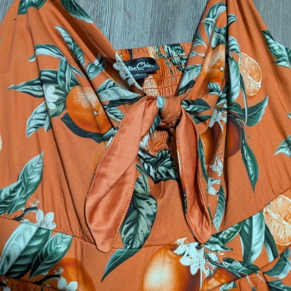 NEW Torrid Retro Chic Orange Blossom Dress Sz 0 NWOT 0X 12 14 L XL - Picture 5 of 9